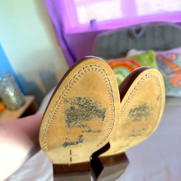 ⭐️DOLCE VITA Silver Studded Ankle Boots, Versatile, Sz. 9.5, Caramel Color 🌹 - Picture 14 of 16